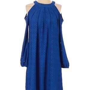 Maggy London Cold Shoulder Eyelet Dress